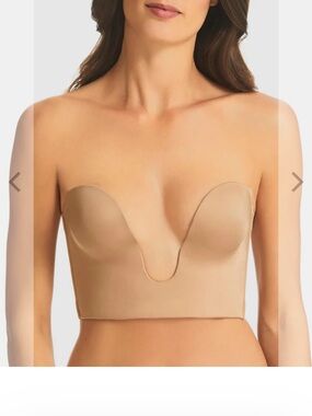 Finelines Refined Strapless Plunge Bustier - Nude
 Bra - Nude | size 32 C